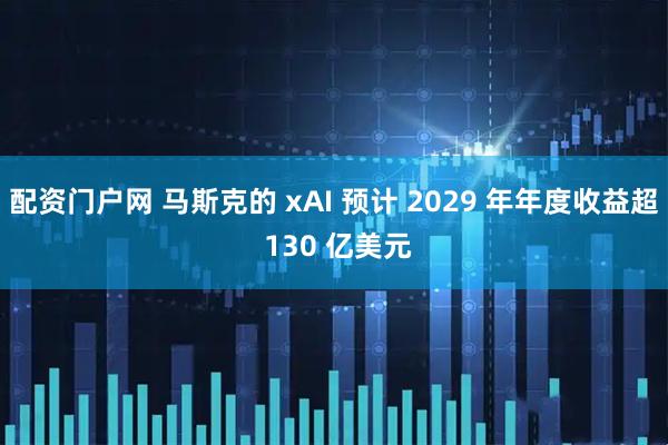 配资门户网 马斯克的 xAI 预计 2029 年年度收益超 130 亿美元